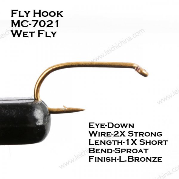 China F13701 BL STREAMER STONEFLY (BSS) barbless fly hook