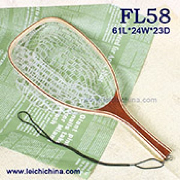 Top quality burl wood hand fly fishing Landing net FL18 - Qingdao Leichi  Industrial & Trade Co.,Ltd.