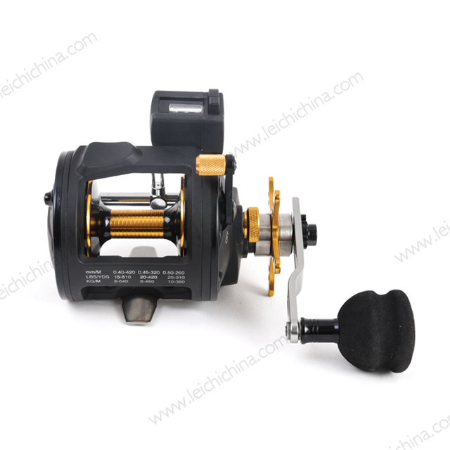 Levelwind Trolling reel with line counter Deep Blue - Qingdao Leichi  Industrial & Trade Co.,Ltd.