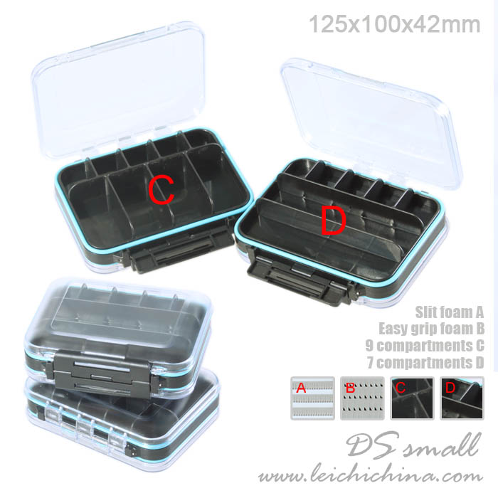 Double side clear waterproof Tube fly box DS-small-comp - Qingdao Leichi  Industrial & Trade Co.,Ltd.