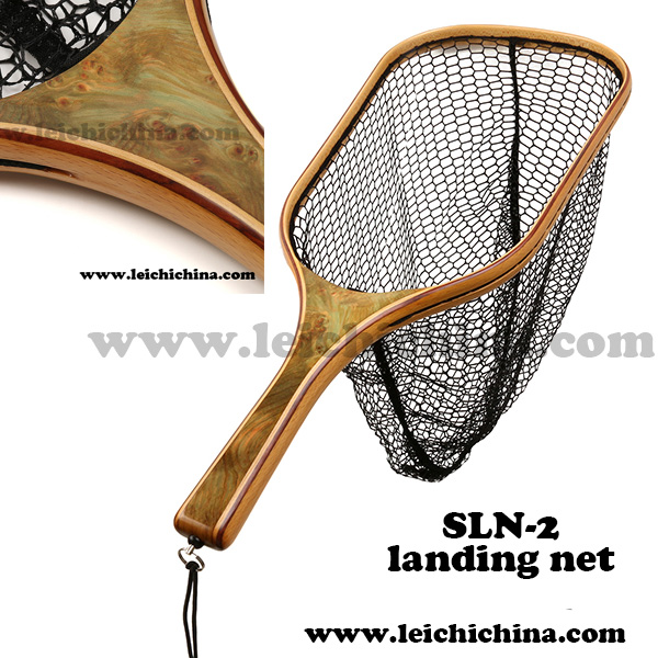 Burl wood handle fly fishing trout net SLN-2 - Qingdao Leichi Industrial &  Trade Co.,Ltd.