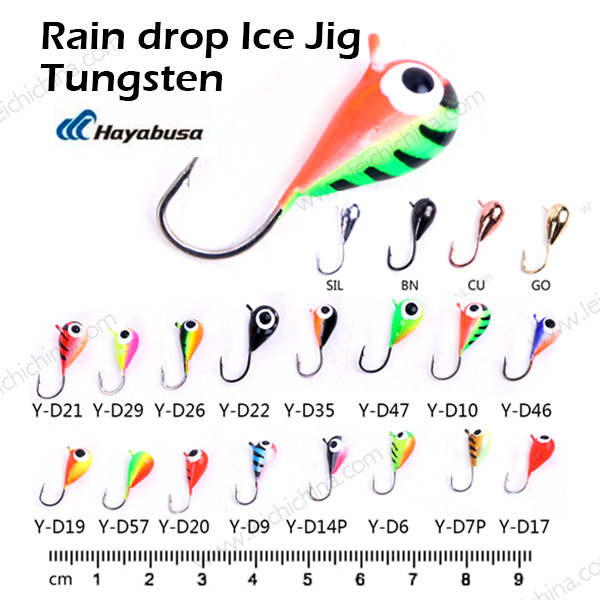 Tungsten ice fishing rain drop ice jig - Qingdao Leichi Industrial